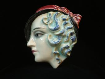 Goebel Poreclain Mask - Blue Haired Woman