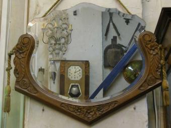 Wooden Framed Art Nouveau Mirror