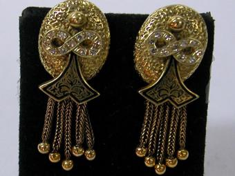 Niello Victorian Earrings