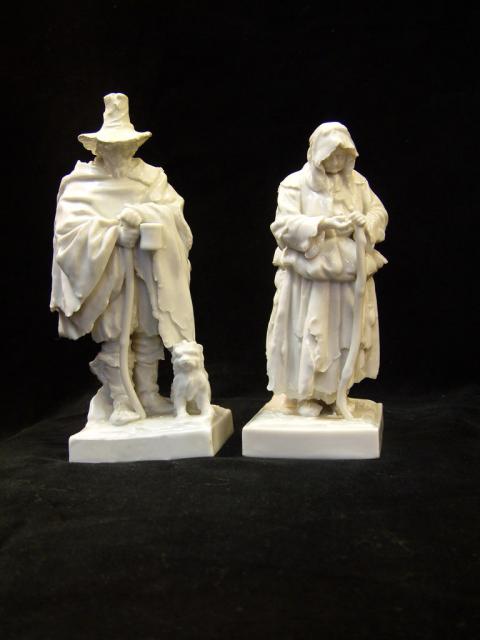 Capo di Monte Porcelain Figurines of Beggars