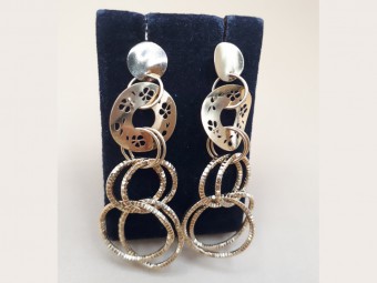 Light and Decorative Long Gold Earrings
