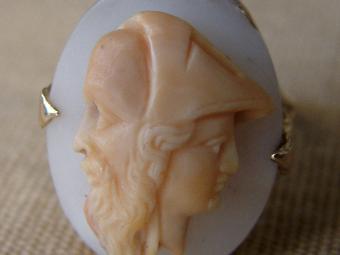 Cameo Ring with Two Characters