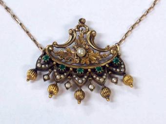 Necklace with Etruscan Styled Pendant