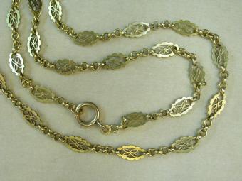 French Long Gold Necklace