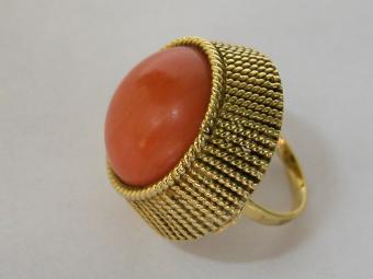 Large Coral Ring