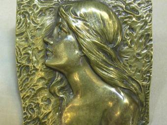 Art Nouveau Bronze Plaque