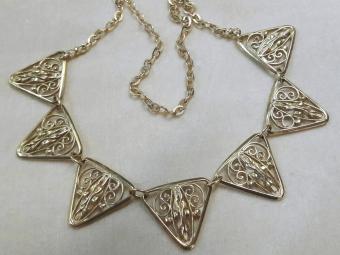 French Gold Filigree Necklace