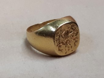 טבעת חותם צרפתית - לגבר וגם לאישה Signet