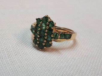 Art Deco Emeralds Ring